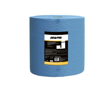 JETAPRO Салфетки бумажные двухслойные очищающие, 34 г м², 35х38 см., синие, 1000шт.