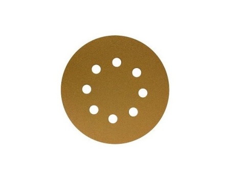 Sunmight Шлифовальный круг GOLD B312T 125мм на липучке, 8 отв, золотистый